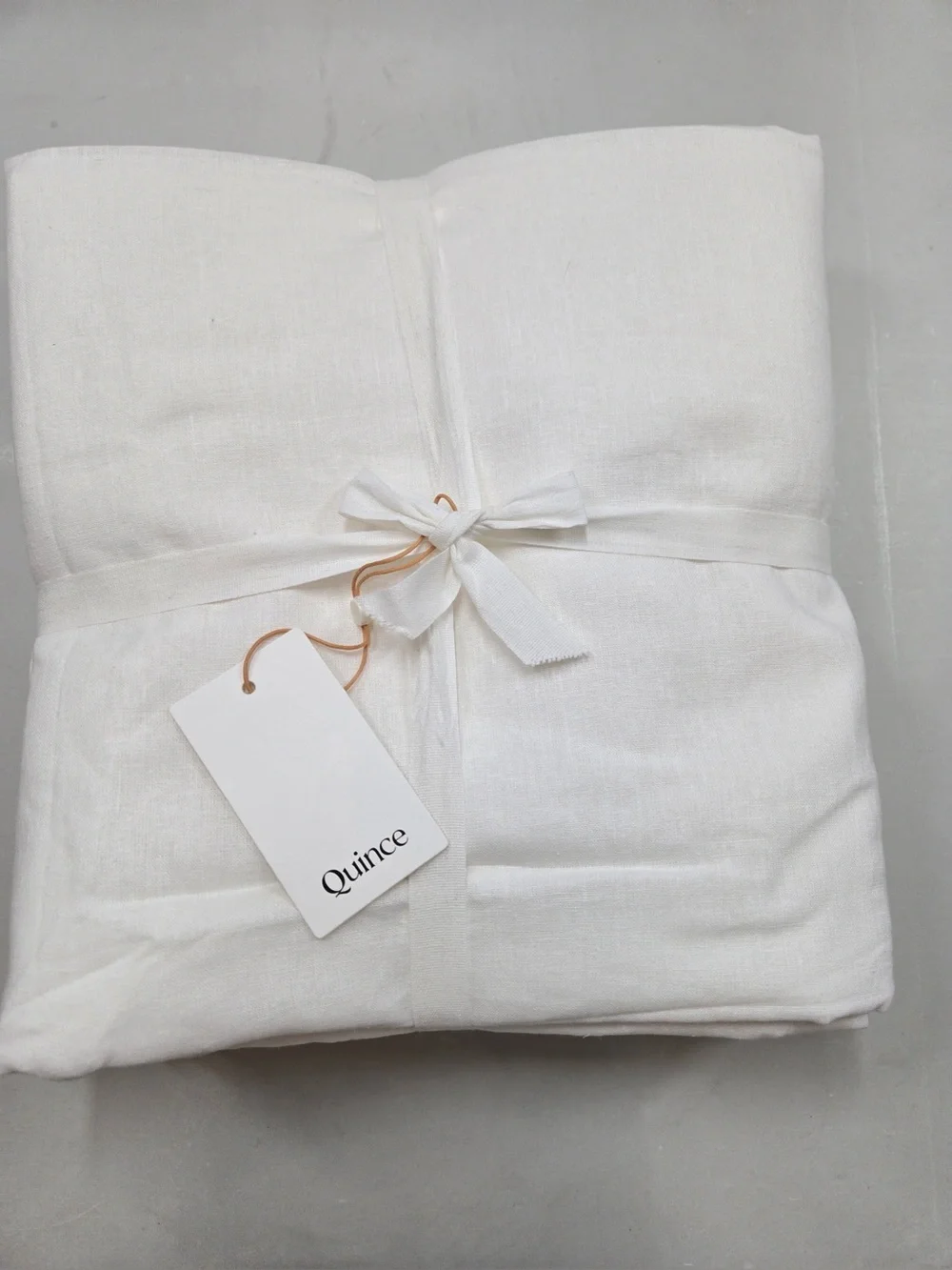 NWT QUINCE Set Of 2 48x96 European Linen Curtains White 0418